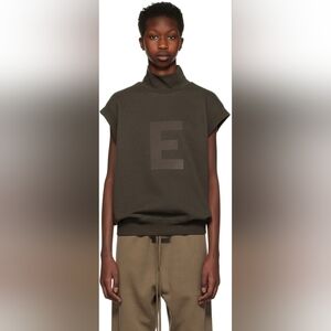 Essentials Off Black Mock Neck Vest